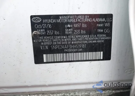 2017 Hyundai Sonata from USA, damaged, VIN 5NPE24AF3HH519181
